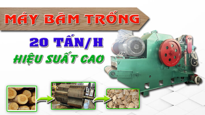 Máy băm trống 20 tấn/h Phương Quân hiệu suất cao