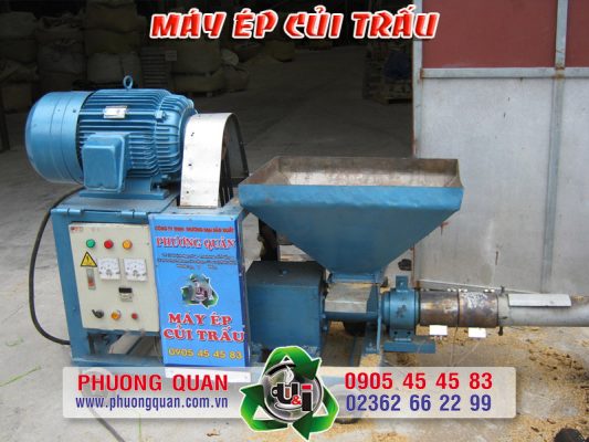 Máy ép củi trấu