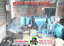 Máy ép củi trấu