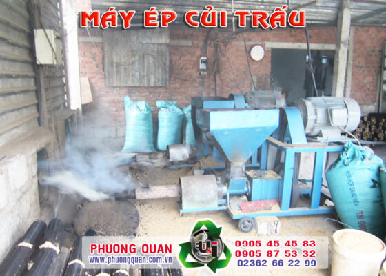 Máy ép củi trấu