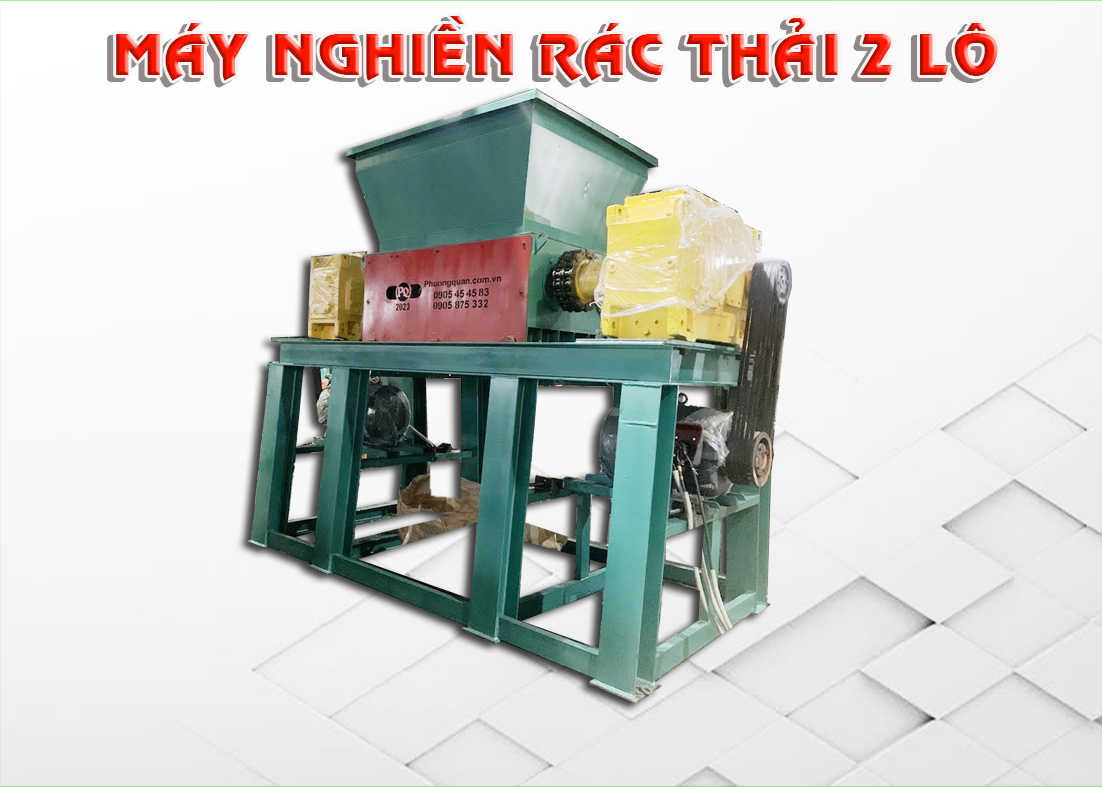 Máy nghiền rác 2 lô