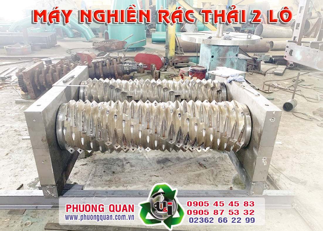 Máy nghiền rác 2 lô - Ảnh 3