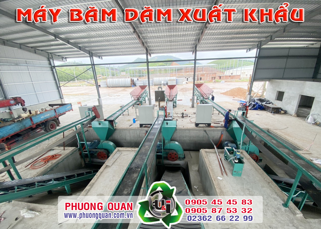 Lắp đặt máy băm dăm xuất khẩu tại nhà máy