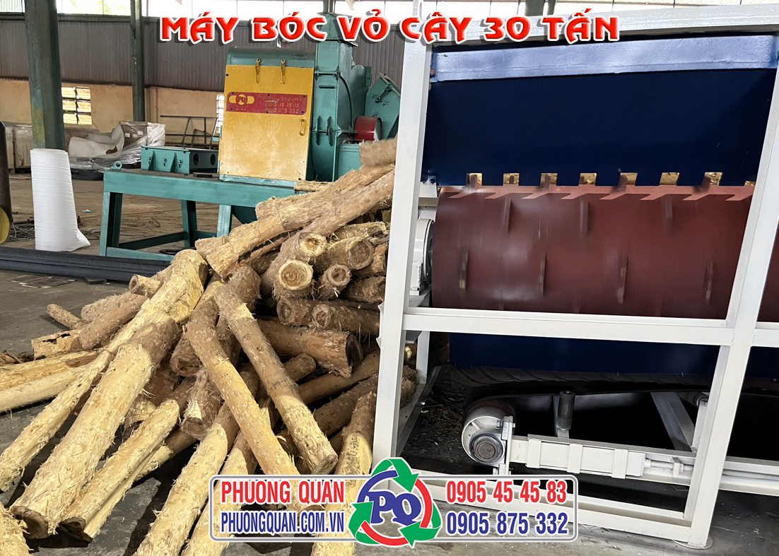Gia công ống bóc vỏ máy bóc vỏ cây 30 tấn tại xưởng Phương Quân