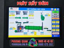 Giao diện HMI điều khiển hệ thống máy sấy bùn Phương Quân