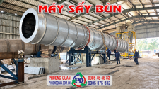 Trống sấy bùn Ø2,5 × 20 m của máy sấy bùn công nghiệp Phương Quân