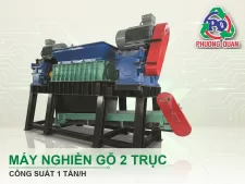 Máy Nghiền Gỗ 2 Trục - 1 Tấn