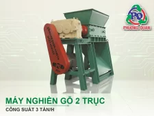 Máy Nghiền Gỗ 2 Trục - 3 Tấn
